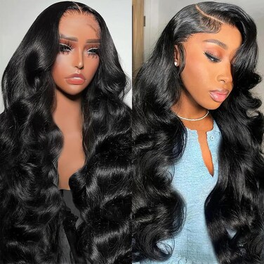 Body Wave Lace Front Wigs Human Hair Pre Plucked 13x4 HD Lace Frontal Wigs Human Hair 180 Density Glueless Wigs Human Hair with Baby Hair Body Wave Wig for Women 20 Inch
