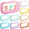 Cunno 9 Pcs Preppy Clear Makeup Bag DIY Chenille Letter Pouch Large Nylon Makeup Bag Travel Toiletry Zipper Cosmetic Organizer Pouch PVC Bags for Women, 9.5 x 5.1 x 2.8 Inch(Colorful)