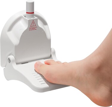 CWD&amp;SQH Shower Foot Rest for Shaving Legs with Upgraded Powerful Suction Cup, Load Capacity 381 Pounds, No Drilling Non-Slip Bathroom Pedal, Pedicure Foot Rest, Shower Shaving Leg Aid, White