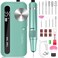 Nail Drill Cordless, 35000 RPM Electric Nail Filer for Acrylic Nails, Professional Acrylic Nail Kit with Bits, Rechargeable Nail Efile Portable Manicure Kit for Women Home &amp; Salon (Green)