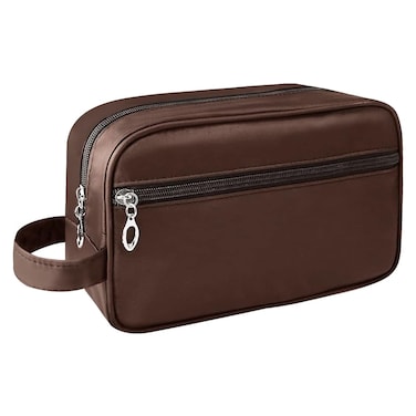 Toiletry Bag for Women,Travel Makeup Bag Organizer,Medium Hanging Travel Toiletry Bag,Large Wide-open Travel Bag for Toiletries,Dopp Kit Water-resistant Shaving Bag for Accessories-Brown