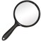 D Handheld Mirror with Handle - 5.4" W x 10.4" L Hand Mirror Large Doule Sided Magnifying Mirror 1X 2X Handle Makeup Mirror Acrylic Handheld Mirror Rounded Shape Black