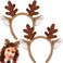 2 Count Antler Headband Reindeer Antlers Headband, Reindeer Headband Christmas Headbands for Women, Reindeer Costume for Halloween Festival Cosplay Party, Deer Antlers Headband for Women Adult