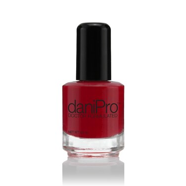 daniPro Doctor Formulated Nail Polish Always Be True - Deep Red Fingernail Polish &amp; Toenail Polish, 0.5 oz with Undecylenic Acid, Biotin &amp; Vitamins - Vegan Formula for Healthy Nails - USA-Made