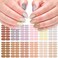 DANNEASY 12 Sheets Nail Stickers Full Nail Wraps Solid Color Nail Polish Stickers Fingernails Wraps for Women Self Adhesive Nail Polish Strips with Nail File, Cuticle Stick - Brown