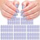 DANNEASY 8 Sheets Black Nail Wraps for Women Solid Color Nail Polish Stickers Stick on Nail Polish Strips Gel Nail Strips Self Adhesive Fingernail Sticker Nails with Nail File, Cuticle Stick