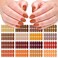 DANNEASY 16 Sheets Thanksgiving Nail Polish Stickers Full Nail Wraps Solid Color Self Adhesive Nail Polish Strips Fall Nail Strips Gel Fingernail Sticker Nails for Women with Nail File, Cuticle Stick