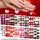 DANNEASY 16 Sheets Valentine's Day Nail Polish Strips for Women Red Nail Wraps Gel Nail Strips Self Adhesive Nail Polish Stickers Fingernails Nail Art Design with Nail File, Cuticle Stick