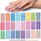DANNEASY 24 Sheets Nail Polish Strips for Women Girl Light Color&amp;Rainbow Design Nail Polish Stickers Full Nail Wraps Gel Nail Strips Self Adhesive Manicure Sticker with Nail File, Cuticle Stick