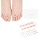 DANNI &amp; TONI Semi Cured Gel Toenail Strips French (Happy-Go-Lucky) Nude Gel Toenail Stickers with White Tips Gel Pedi Wraps 37 Stickers