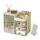 DASITON Makeup Organizer for Vanity,Large Capacity Makeup Storage Organizer with 3-Layer Drawers and Mirror,Cosmetics Display Case Make up Organizers for Vanity,Bedroom,Countertop(Green)
