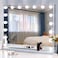 Vanity Mirror with Lights, 17 Bulbs Makeup Mirror 10X Magnifying, 25" x 21" Large Hollywood Vanity Mirror, 3 Colors Modes, Touch Control Mirror with Lights, Tabletop or Wall-Mounted, USB Charging Port