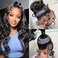 28Inch 360 Wig Human Hair Full Lace Wigs Body Wave 360 Lace Front Wigs Human Hair Pre Plucked 360 HD Transparent Full Lace Frontal Wigs Brazilian Body Wave Human Hair 180% Density