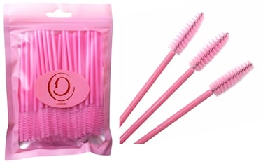 50 PCS Disposable Eyelash Brush Mascara Wands Spoolies for Eye Lash Extension Makeup brushes applicators kit