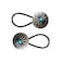 Emulily Western Turquoise Squash Blossom Hairband and Tie Concho Metal Ponytail Holder Metal Hair Ties.(F115) (Type B)