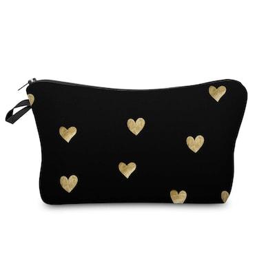 Deanfun Small Makeup Case - Cute and Waterproof Cosmetic Bag for Women(Heart D5-51356)