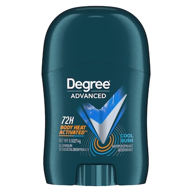 Degree Men Antiperspirant Deodorant Cool Rush Pack of 36 72-Hour Sweat &amp; Odor Protection Antiperspirant For Men with Body Heat Activated Technology 0.5 oz