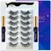 DUOERLA Magnetic Eyelashes with Eyeliner Kit -7 Pairs Wispy Cat-Eye Magnetic Lashes Natural Looking - Upgraded Long Lasting,Reusable,Cruelty Free&amp;Vegan,Easy 3D Fake Eyelashes with Applicator.