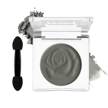 DE'LANCI Dark Gray Eyeshadow Matte, Single Matte Grey Eyeshadow Palette Longwear Natural Grey Eyes Makeup, Punk Goth Smokey Grey Eye Shadow Makeup, Blendable Sombra de Ojos Gris Day &amp; Night Makeup,04