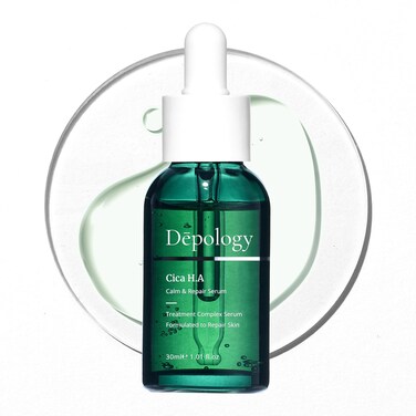 Depology CICA H.A Calm &amp; Repair Serum   Reducing Discomfortable and Sensitivity Face Serum   Hydrating &amp; Replenishing Facial Skin Care Product   Providing Relief from Redness Serum 1.01 fl.Oz