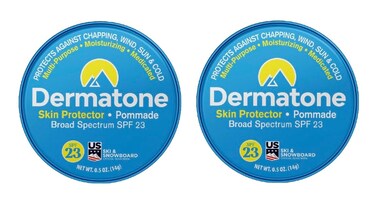 Dermatone Skin Protector Balm   Classic Tin 2-Pack   All Year Long Skin Protection   Moisturizing   Heals &amp; Repairs   SPF23   Ski Balm   Advanced Skin Therapy, 0.5 oz