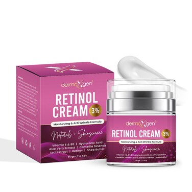 Retinol Cream &ndash; 3% (Percent) Retinol Cream for Face with Hyaluronic Acid &ndash; Anti-Aging Face Cream for Fine Lines and Wrinkles &ndash; Hydrating Face Moisturizer with Shea Butter, Aloe Vera