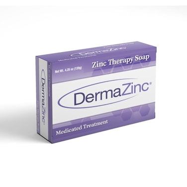 DermaZinc Zinc Therapy Soap 4.25 Ounce (120 gram) Bar - 3 Pack