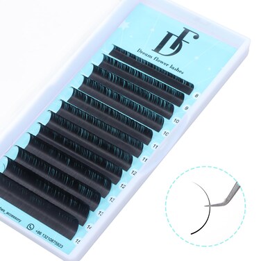 Lash Extension Volume Eyelashes Extensions 0.07 C 20-25mm Lash Tray Individual lash Extensions Classic Lash Extensions Soft Matte Black Single Lashes for Professional Salon Use