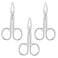 3 Pcs Tweezers Scissor Handle Straight Tip Eyebrows Tweezers Scissors Shaped Hair Plucker Portable Beauty Tool for Facial Hair Remover Eyebrows Care (Silver)