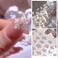 5D Jelly Flower Nail Stickers, Crystal Gradient Peach Flower Nail Decals, Bling Sparkling Jelly Designs Self Adhesive Floral Nail Art Stickers Elegant Slider Nail Accessories for Women