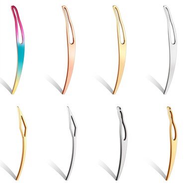 8Pcs Interlocking Tool for Locs &amp; Sisterlocks - Retighten Tool &amp; Bent-Hook Shape Loc Needle for Maintaining Dreadlocks &amp; Hair Extensions (4 Colors)