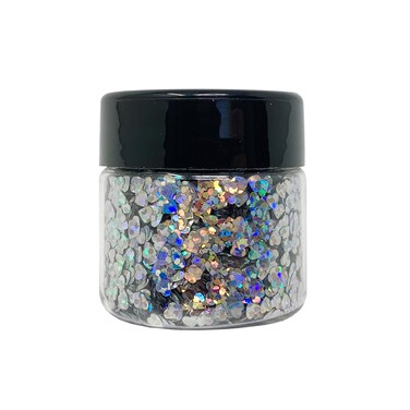 Biodegradable Crystal Hearts Cosmetic Grade Glitter 0.75 oz jar - Vegan &amp; Cruelty Free