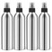 4-Pack 8oz Aluminum Fine Mist Spray Bottles,Empty Metal Atomizer Bottles with Press Pump&amp;Lids,Perfume Spray Bottles Cosmetic Storage Container Travel Bottles