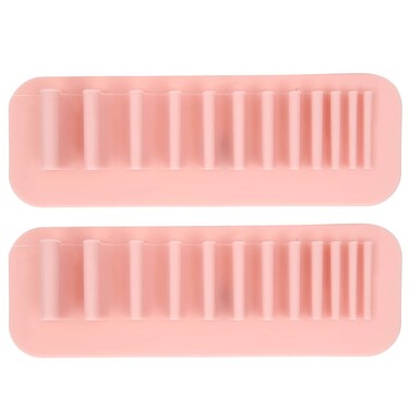 Makeup Brush Storage Rack Cosmetic Drying Toothbru,Makeup Brush Drying Rack Brush Drying Rack 2Pcs Silicone Cosmetic Brush Drying Rack Wall Mounted Toothbrush Storage Rack Organizer