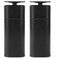 DOITOOL 2Pcs Push Down Empty Pump Dispenser Bottle, Push Down Liquid Pumping Empty Bottle Dispenser for Nail Polish and Makeup Remover, Black