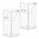 2Pcs Acrylic Makeup Brush Holder with Lid, Clear Makeup Holder, Cosmetic Organizer Cosmetic Storage Display Box for Dressing Tables and Vanity, 3.34 x 3.34 x 8.25inch
