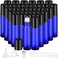 Domensi 30 Pcs Essential Oil Bottles, 10 ml Glass Bottle with Stainless Steel Roller Ball and Cap for Travel, Perfume, Lip Balm, 2 Funnels, 0.5 ml Dropper(Cobalt Blue)