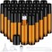 Domensi 30 Pcs Essential Oil Bottles, 10 ml Glass Bottle with Stainless Steel Roller Ball and Cap for Travel, Perfume, Lip Balm, 2 Funnels, 0.5 ml Dropper(Amber)
