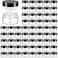 Domensi 96 Pcs 1 oz Glass Jars with Lids Bulk Round Glass Cosmetic Jars Lids 1 oz Small Travel Containers with Inner Liner for Lotions Powders Ointments Sample Cream(Clear, Black)