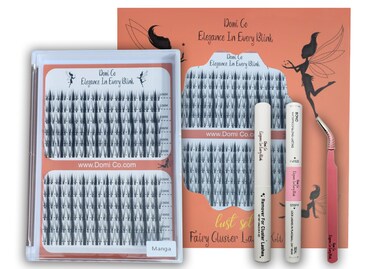 Fairy Lash Clusters 10-16mm Manga Eyelash Clusters C Curl - WideSpan DIY Eyelash Extensions Wet-Look Spiky Anime Lashes Individual Fake Eyelashes Clusters 0.05mm Ultra-Thin Invisible Band