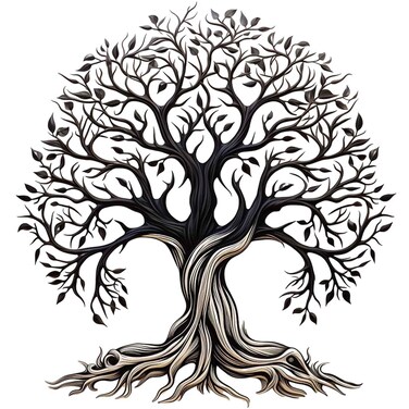 6 Pcs Ancient Life Of Tree Temporary Tattoos Hands Party Favors for Kids Fake Face Tattoos