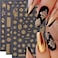 8 Sheets Gold Glitter Christmas Snowflake Nail Stickers,3D Winter Holiday Christmas Nail Decals Xmas Trees Ballet Dancer Star Nail Art Stickers for New Year Nail Designs Nail Decor Nail Accessories