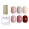Double Rhythm Gel Nail Polish Set of 6 Colors Baby Light Pastel Milky Nail Polish Starter Kit Art DIY Salon Home (Neutral Nude Pink,Kit 20)
