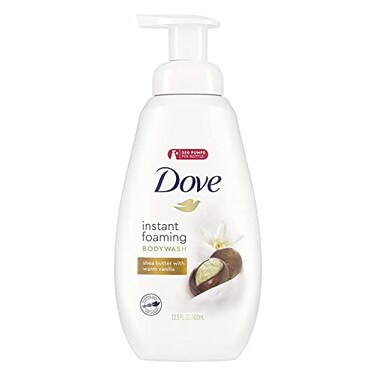 Dove Shower Foam Shea Butter with Warm Vanilla Foaming Body Wash, 13.5 Oz (Pack of 3)