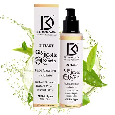 Glycolic Acid Face Wash Exfoliating Face Cleanser B3 Niacinamide Cleanser Instant Makeup Remover 10% Glycolic Acid Pore Minimizer Exfoliating face wash for Women &amp; Mens face wash All in1- All U Need