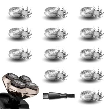 12 Pack Replacement Blades Compatible with SKU*l Shaver Pitbull Gold PRO &amp; Silver - Pitbull Shaver Replacement Blade, Enhanced Heads for Superior Smooth Shaving Without Scratching