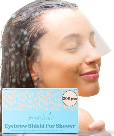 Eyelash Shield Shower Visor For Adults - 200 Eye Shields for After Surgery Shampoo, Microblading Supplies Permanent Makeup Supplies - Lash Guard - Eyelash Protector - Eye Shield After Cataract Surgery