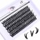 DSLONG Wet Look Lashes Individual Lashes Cluster 3D Spiky Thick Manga Lashes Water Wet Effect Fake Lashes DIY Lash Extension Lashes Reusable Curly Eye Lashes Pack (S06)