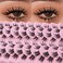 DSLONG Cluster Manga Lashes Wet Look Effect Spiky Anime Wet Lashes DIY Individual Eyelash Extensions Japanese Cosplay Eyelash Extensions Reusable