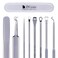 DUcare Backhead Remover 4pcs Professional Spot Pimple Popper Tool Kit Comedone Extractor Tweezers for Remove Zit Acne with Case (Silver)